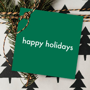 Étiquettes Cadeau Joyeuses fêtes Festive Vert moderne minimaliste