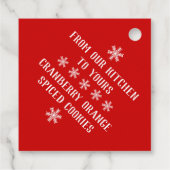 Étiquettes Cadeau Joyeuses fêtes - Flocon de neige (Dos)