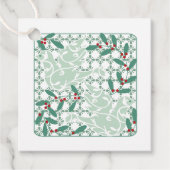 Étiquettes Cadeau Joyeuses fêtes | Holly et Doves (Devant)