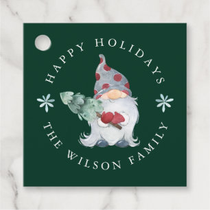 Étiquettes Cadeau Joyeuses fêtes Nisse Gnome Noël
