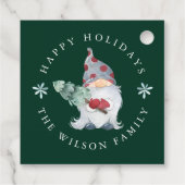 Étiquettes Cadeau Joyeuses fêtes Nisse Gnome Noël (Dos)