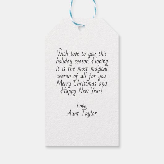 Étiquettes-cadeau Joyeuses fêtes Noël Nutcracker Ballet (Dos)