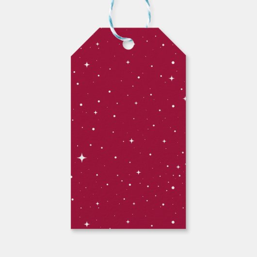 Étiquettes-cadeau Joyeuses fêtes Rouge Script Custom Photo Noël (Dos)