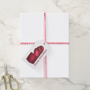 Étiquettes-cadeau Joyeuses Fêtes Sauce aux canneberges Dîner de Noël