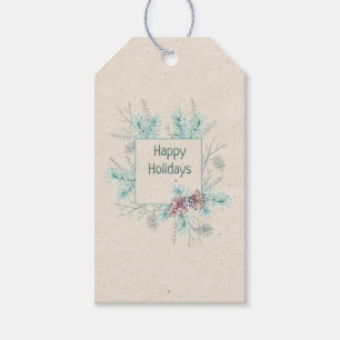 Étiquettes-cadeau Joyeuses fêtes Sentiment et signature personnalisé