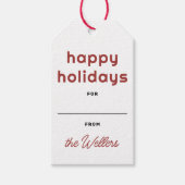 Étiquettes-cadeau Joyeuses fêtes | Typographie rétro joueuse (Devant)