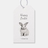Étiquettes-cadeau Joyeuses Pâques Lapin Mignon (Devant)