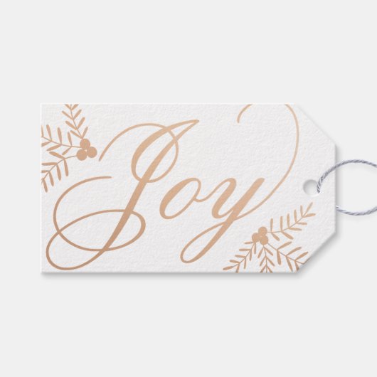 Étiquettes-cadeau Joyeuses vacances (Devant (Horizontal))