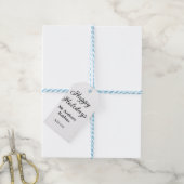 Étiquettes-cadeau Joyeuses vacances ajouter nom date année simple mi (Avec de laficelle)