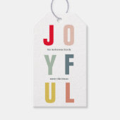 Étiquettes-cadeau Joyeuses vacances colorées (Devant)