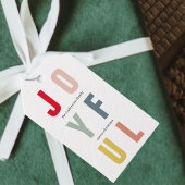 Étiquettes-cadeau Joyeuses vacances colorées