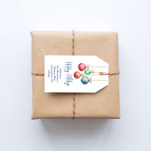 Étiquettes-cadeau Joyeuses Vacances colorées Aquarelles