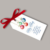 Étiquettes-cadeau Joyeuses Vacances colorées Aquarelles