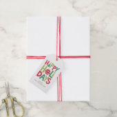 Étiquettes-cadeau Joyeuses vacances fun coloré Noël (Avec de la ficelle)
