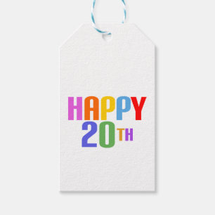 Étiquettes-cadeau Joyeux 20ème