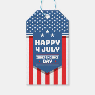 Étiquettes-cadeau Joyeux 4 juillet Fête de l'Indépendance américaine