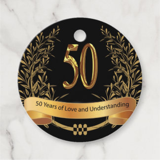 Étiquettes Cadeau Joyeux 50e anniversaire de Mariage