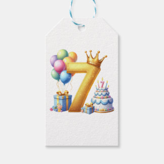 Étiquettes-cadeau Joyeux 7ème Anniversaire