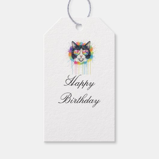 Étiquettes-cadeau joyeux anniversaire  (Devant)