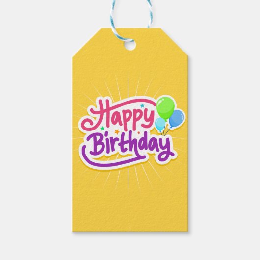 Étiquettes-cadeau Joyeux anniversaire (Devant)