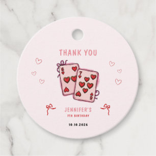 Étiquettes Cadeau Joyeux anniversaire 6 7 pour les filles, rose six