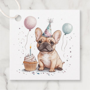 Étiquettes Cadeau Joyeux Anniversaire Bouledogue Français