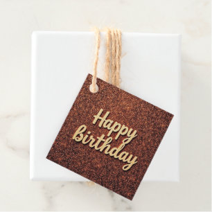 Étiquettes Cadeau Joyeux Anniversaire Chic Tone Étincelle parties sc