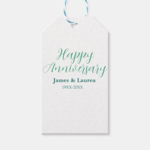 Étiquettes-cadeau Joyeux anniversaire de mariage nom date année simp