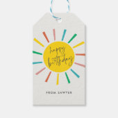 Étiquettes-cadeau Joyeux anniversaire de Scripts au soleil (Devant)