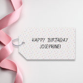 Étiquettes-cadeau Joyeux anniversaire de Terrier Pastel à molle