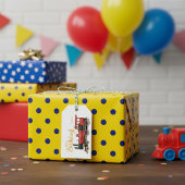 Étiquettes-cadeau Joyeux anniversaire du train rouge