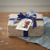 Étiquettes-cadeau Joyeux anniversaire du train rouge