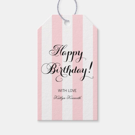 Étiquettes-cadeau Joyeux anniversaire élégant (Devant)