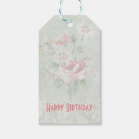 Joyeux Anniversaire Faded Roses Shabby Vintage Des