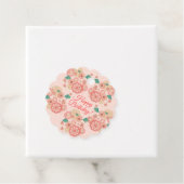 Étiquettes Cadeau Joyeux Anniversaire - Jardin des fleurs de pêche p (En situation)