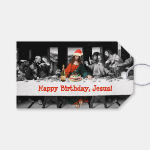Étiquettes-cadeau Joyeux anniversaire, Jésus ! Noël drôle