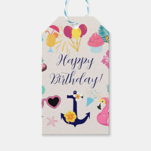 Étiquettes-cadeau Joyeux Anniversaire Marin Mignon