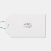 Étiquettes-cadeau Joyeux anniversaire noir blanc moderne (Dos Horizontal)