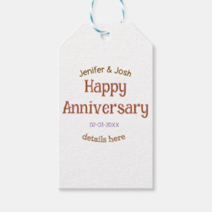 Étiquettes-cadeau Joyeux anniversaire nom détails rose doré tendance