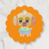 Étiquettes Cadeau Joyeux anniversaire Orange (Dos)