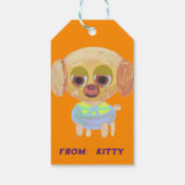 Étiquettes-cadeau Joyeux anniversaire Orange (Dos)