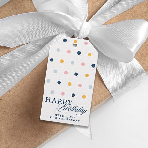 Étiquettes-cadeau Joyeux Anniversaire Personnalisé Coloré Mignon
