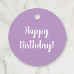 Étiquettes Cadeau Joyeux anniversaire Purple Lilac Typographie Cadea