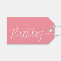 Joyeux anniversaire rose blanc moderne