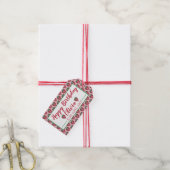 Étiquettes-cadeau Joyeux Anniversaire Rose Red Sweet Fraise Berries (With Twine)