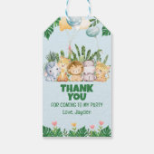Étiquettes-cadeau Joyeux Anniversaire Safari Jungle Créature Mignonn (Dos)
