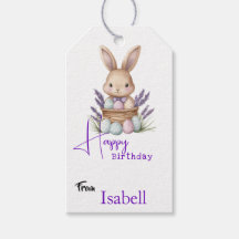 Joyeux Anniversaire sur le thème du lapin adorable