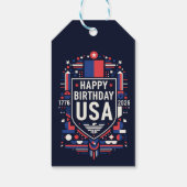 Étiquettes-cadeau Joyeux anniversaire USA 250 (Dos)