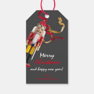 Étiquettes-cadeau Joyeux au casse-noix de bonne année de cadeau