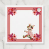 Étiquettes Cadeau Joyeux Ballons de lapin de Pâques Rose de la Couro (Dos)